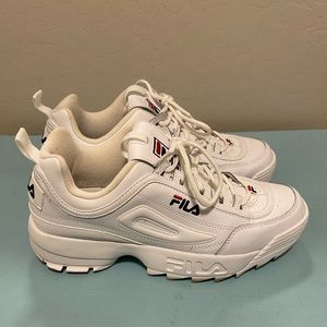 White Fila Disruptor Women’s Sneakers
